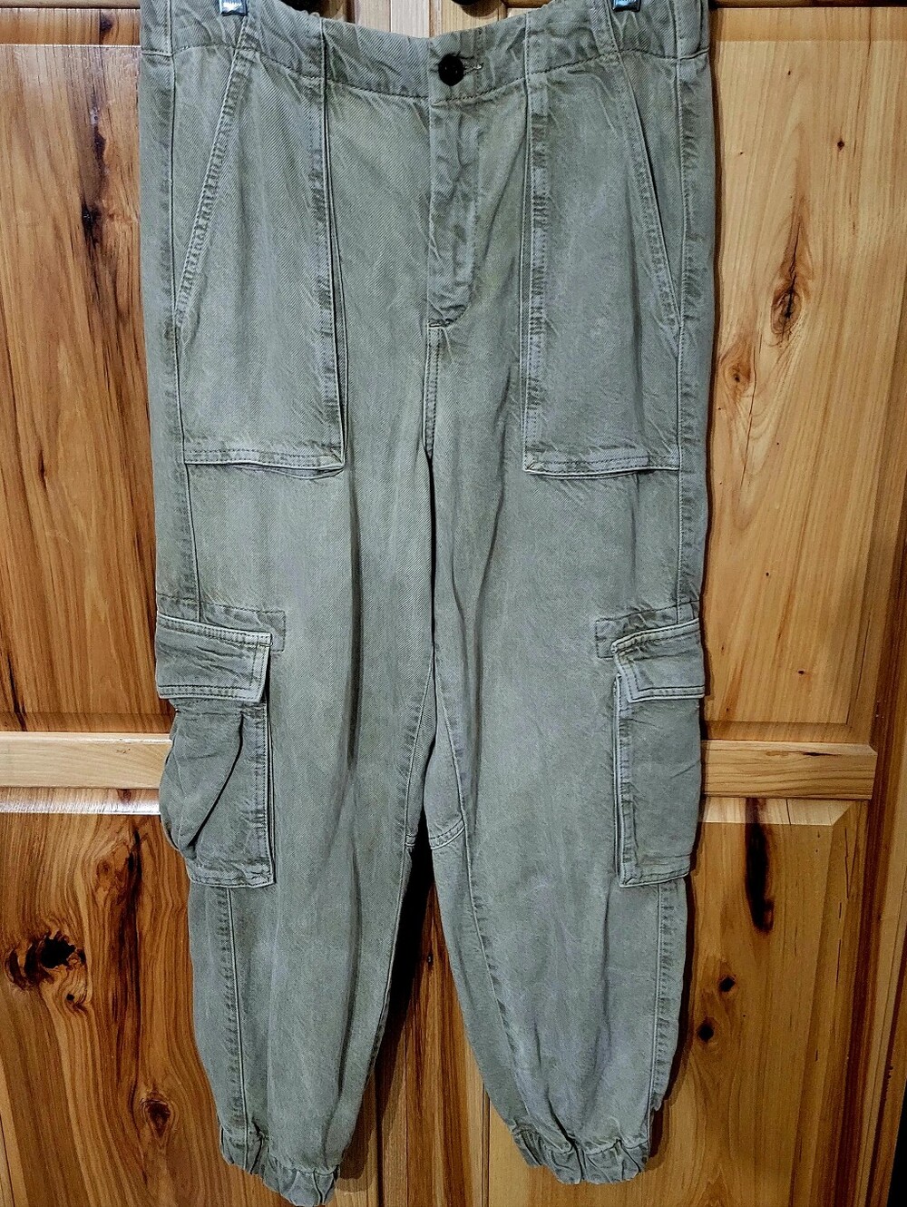 AllSaints Frieda Denim Cargo Joggers Sz 8